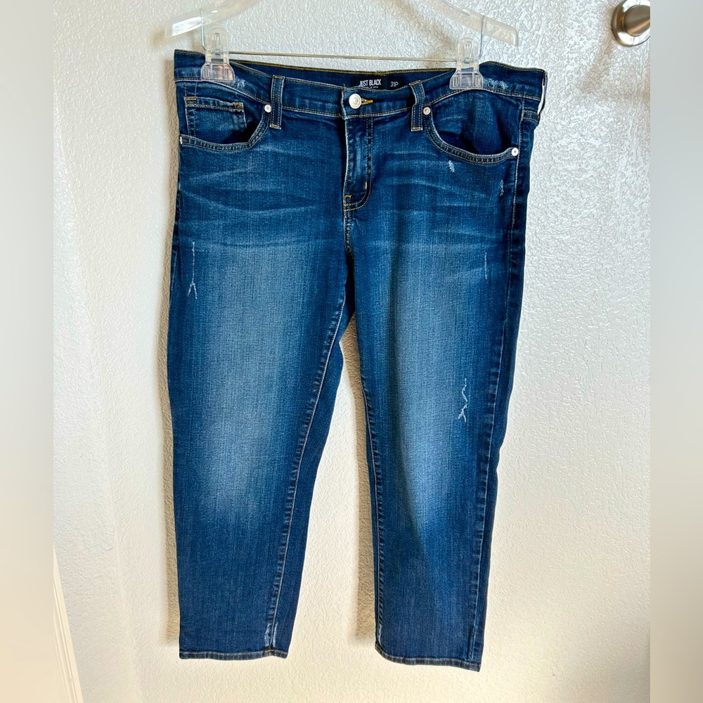 Just Black Denim mid-rise straight jean 31 petite